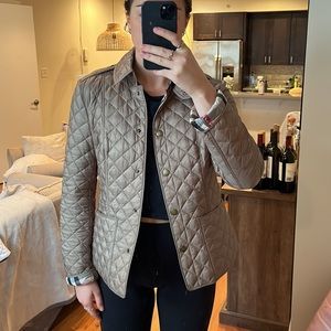Gold quilted Burberry jacket